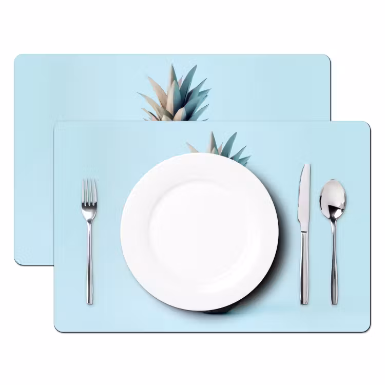 Placemat - 6 stuks - Blauw - Ananas - Disco - Discobal — 2