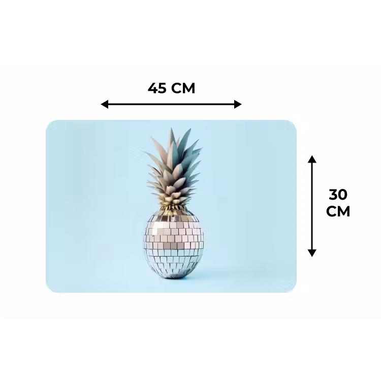 Placemat - 6 stuks - Blauw - Ananas - Disco - Discobal — 3