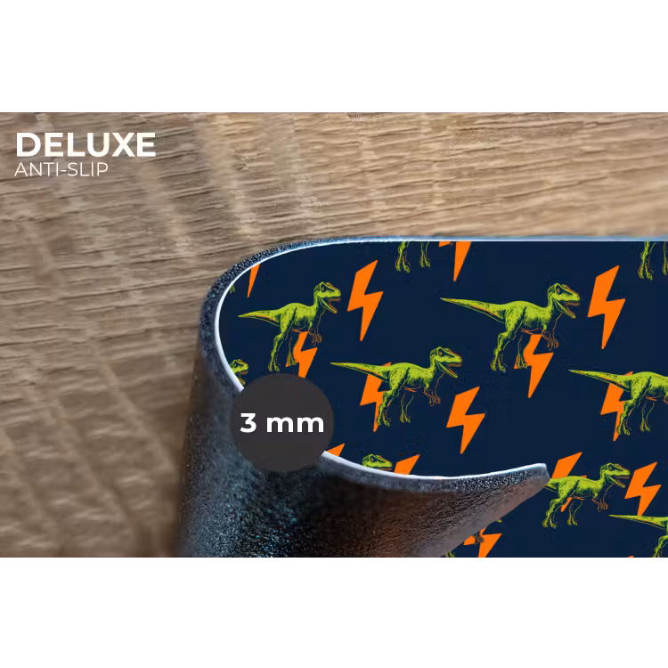 Placemat - 6 stuks - Bliksemschichten - Oranje - Dinosaurussen — 4