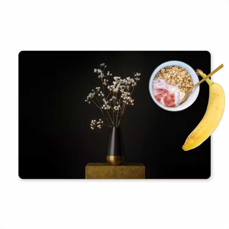 Placemat - 6 stuks - Bloembollen - Wit - Vaas - Minimalistisch — 1