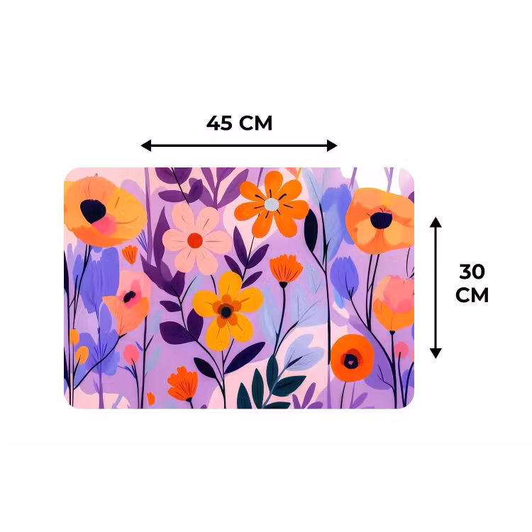 Placemat - 6 stuks - Bloemen - Kleurrijk - Bladeren — 3