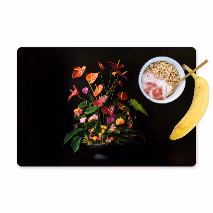 Placemat - 6 stuks - Bloemen - Vaas - Kleurrijk — 1