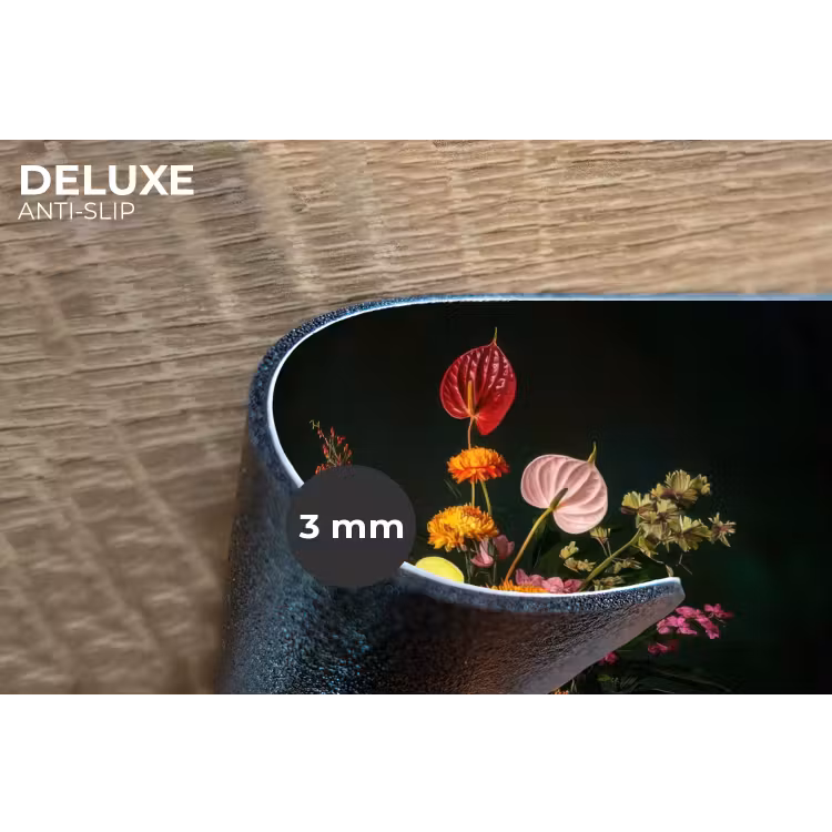 Placemat - 6 stuks - Bloemen - Vaas - Zwart — 4