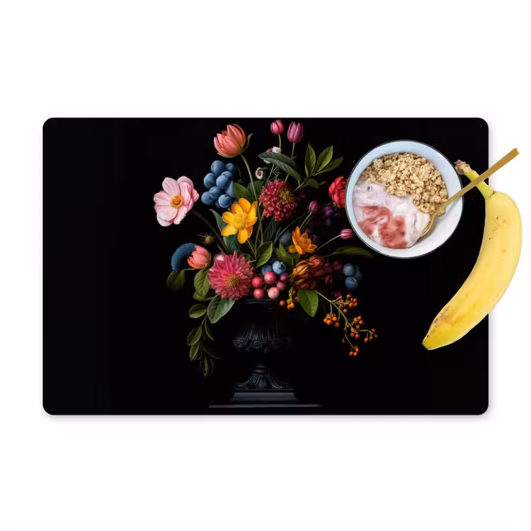 Placemat - 6 stuks - Bloemen - Vrolijk - Vaas — 1