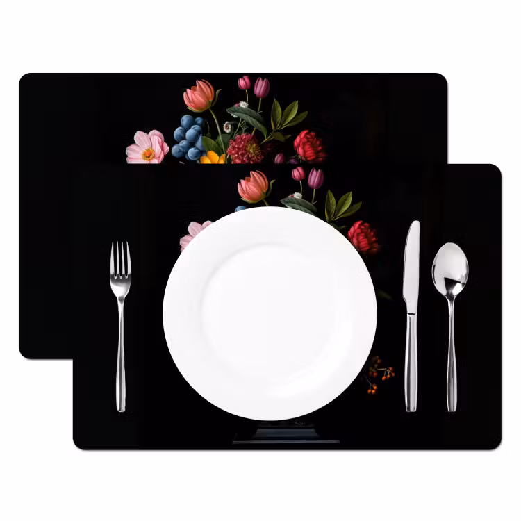 Placemat - 6 stuks - Bloemen - Vrolijk - Vaas — 2