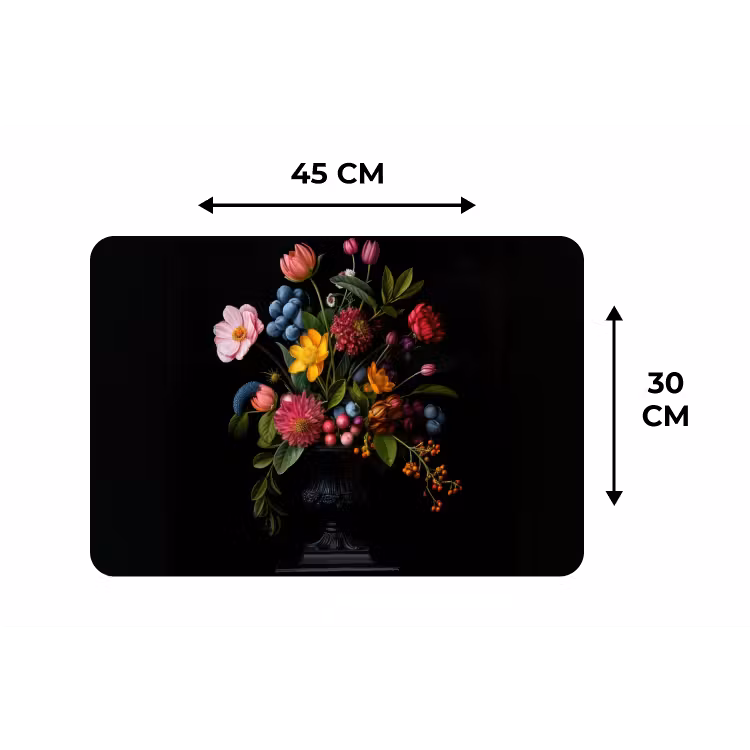 Placemat - 6 stuks - Bloemen - Vrolijk - Vaas — 3