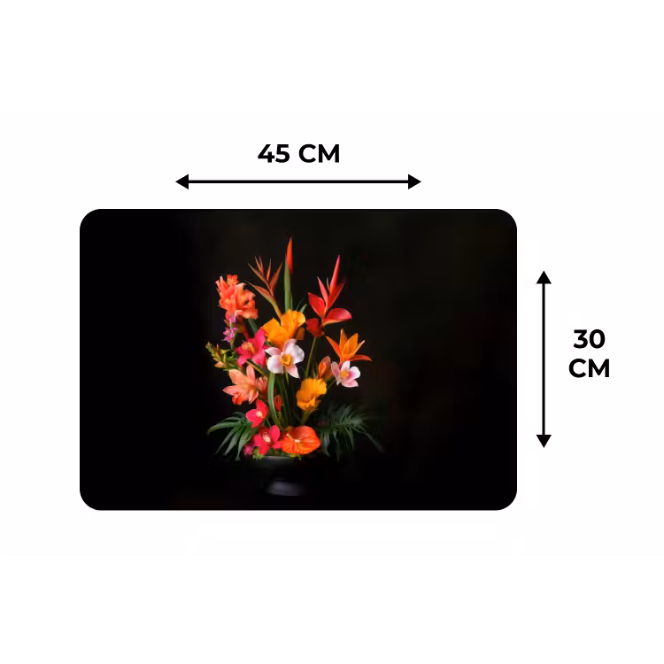 Placemat - 6 stuks - Boeket - Bloemen - Exotisch — 3