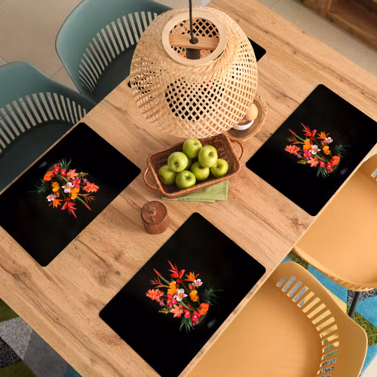 Placemat - 6 stuks - Boeket - Bloemen - Exotisch — 6