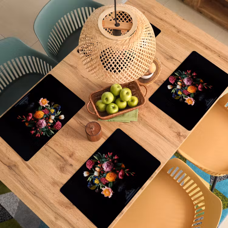 Placemat - 6 stuks - Boeket - Romantisch - Kleurrijk — 6