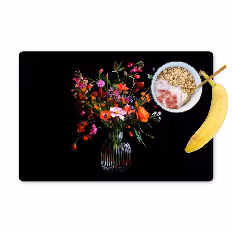 Placemat - 6 stuks - Boeket - Veldbloemen - Vaas — 1