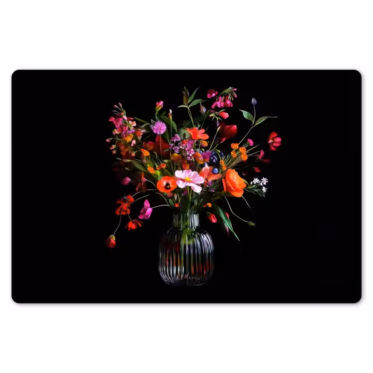 Placemat - 6 stuks - Boeket - Veldbloemen - Vaas — 7