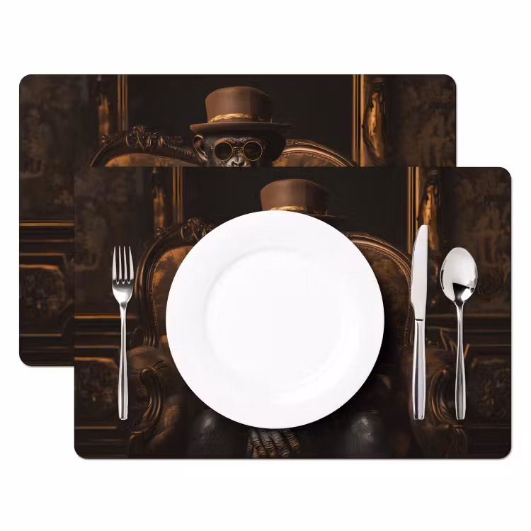 Placemat - 6 stuks - Chimpansee - Stoel - Pak - Bruin — 2