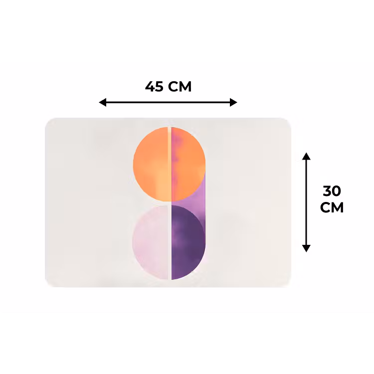 Placemat - 6 stuks - Cirkels - Abstract - Paars — 3