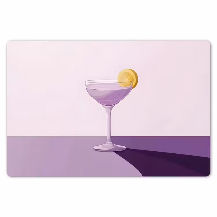Placemat - 6 stuks - Cocktail - Paars - Minimalistisch - Citroen — 7
