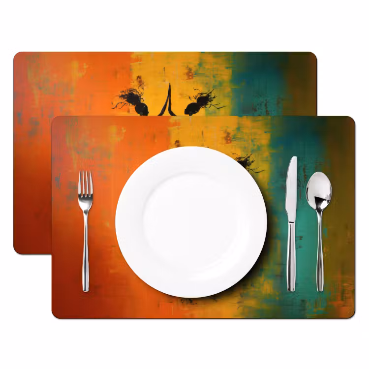 Placemat - 6 stuks - Dansen - Vrouwen - Verfstructuur — 2