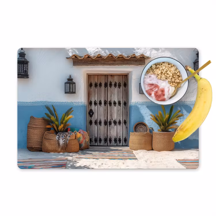 Placemat - 6 stuks - Deur - Manden - Planten — 1