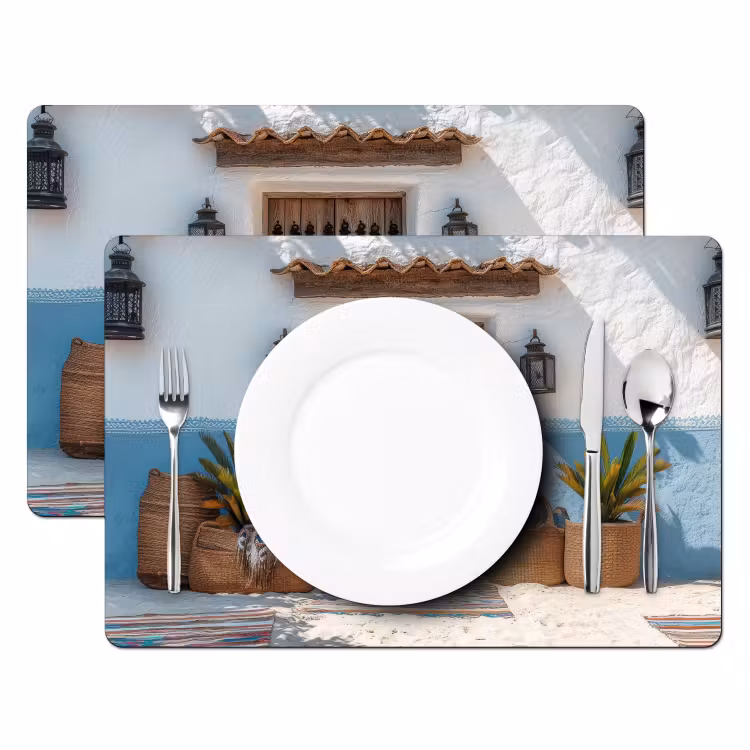 Placemat - 6 stuks - Deur - Manden - Planten — 2