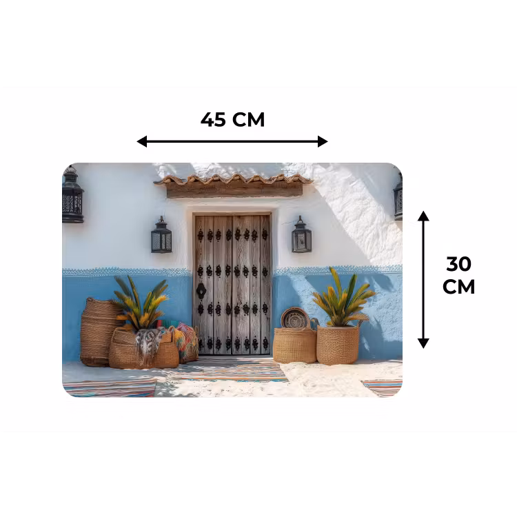 Placemat - 6 stuks - Deur - Manden - Planten — 3
