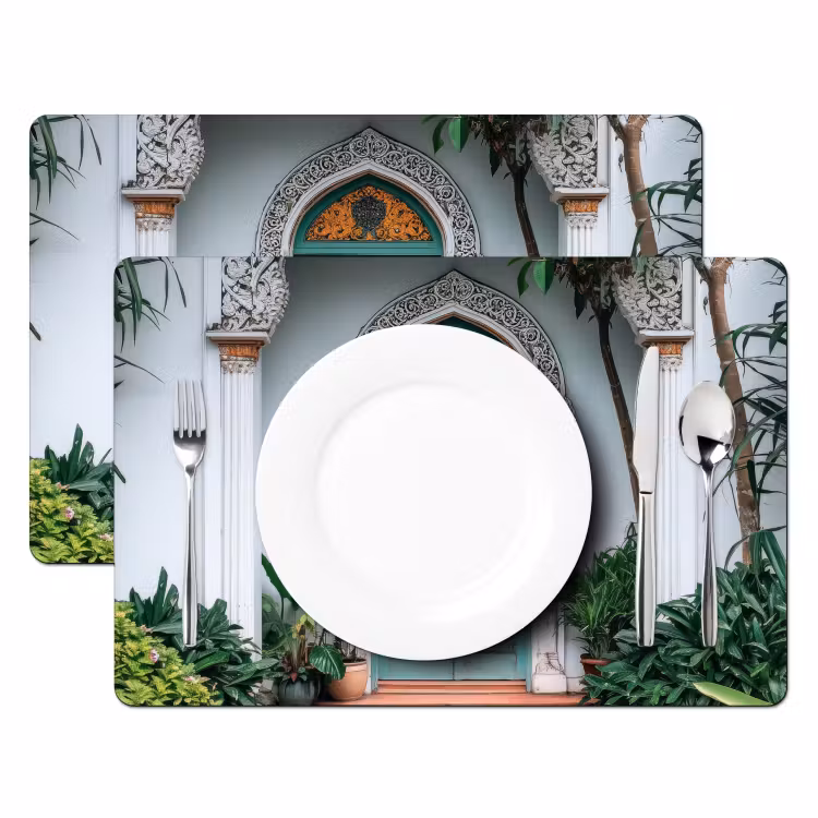 Placemat - 6 stuks - Deur - Patronen - Planten — 2