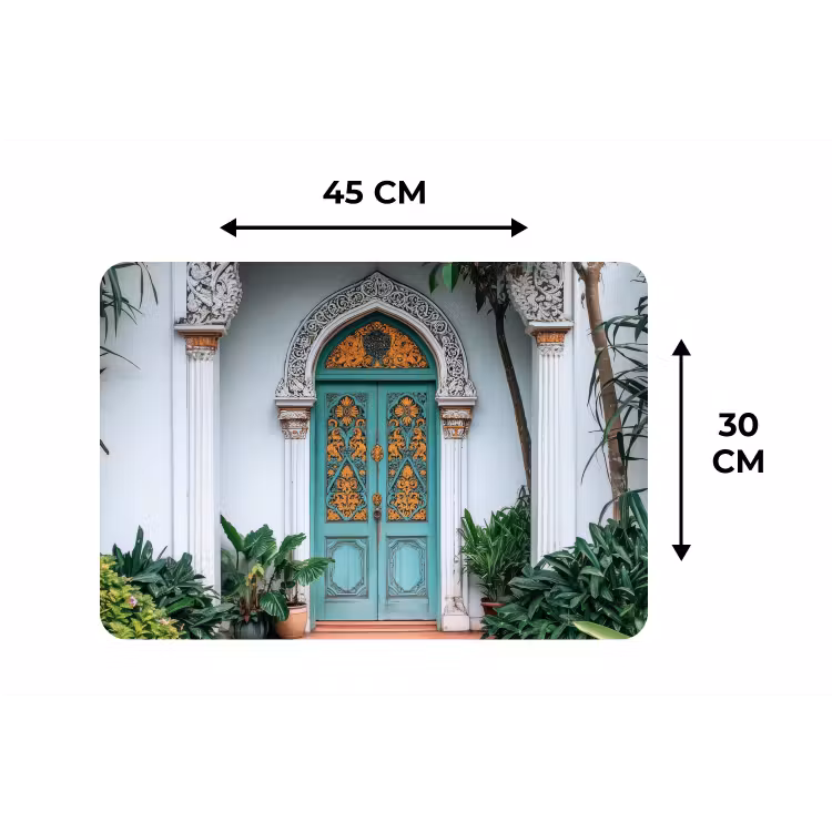 Placemat - 6 stuks - Deur - Patronen - Planten — 3