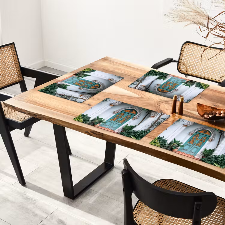 Placemat - 6 stuks - Deur - Patronen - Planten — 5