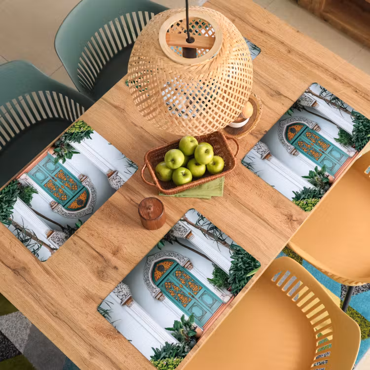 Placemat - 6 stuks - Deur - Patronen - Planten — 6