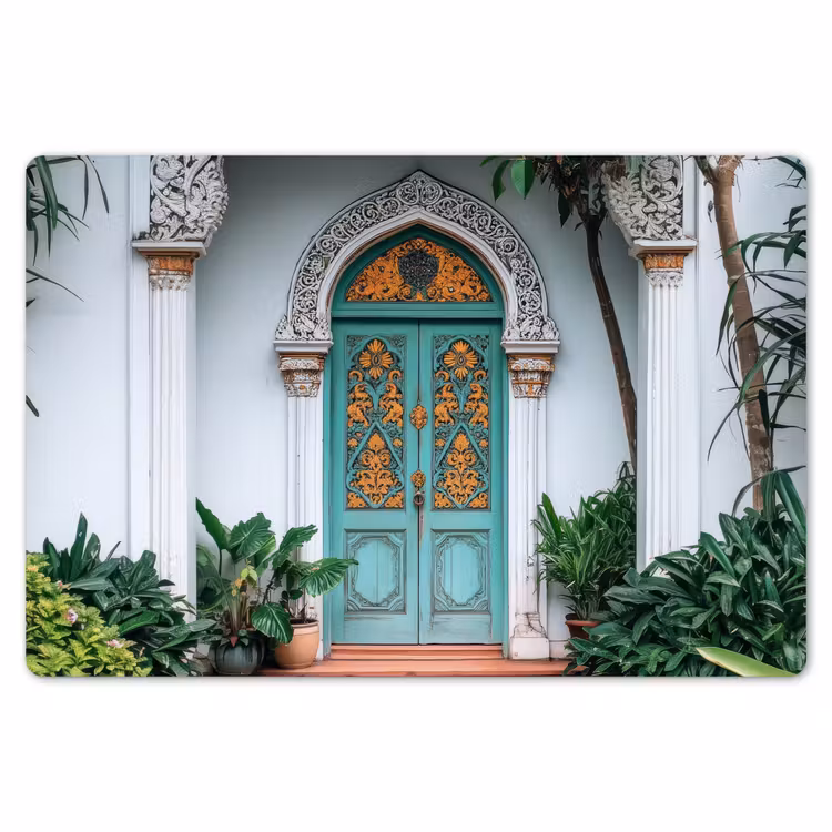 Placemat - 6 stuks - Deur - Patronen - Planten — 7