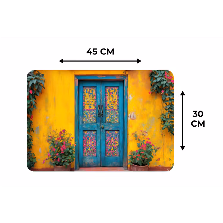 Placemat - 6 stuks - Deuren - Kleurrijk - Planten — 3
