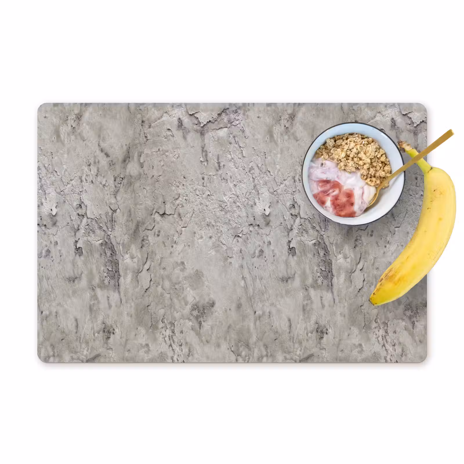 Placemat - 6 stuks - Beton - Grijs - Muur — 1