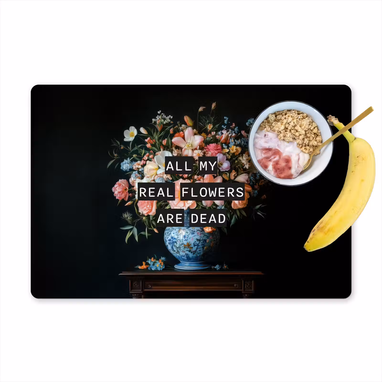 Placemat - 6 stuks - Bloemen - Art - Pastel - Quotes — 1