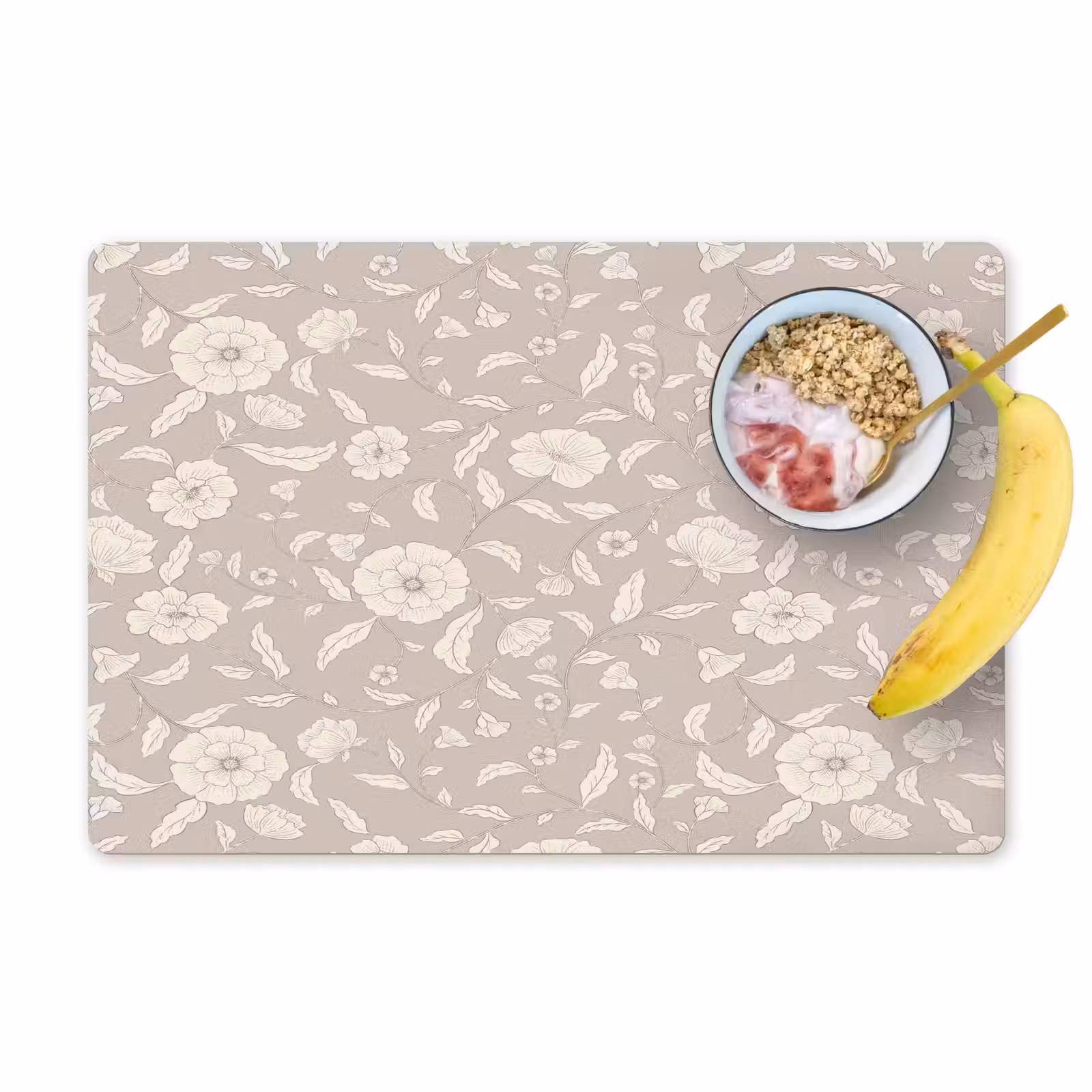 Placemat - 6 stuks - Bloemen - Blaadjes - Patroon — 1