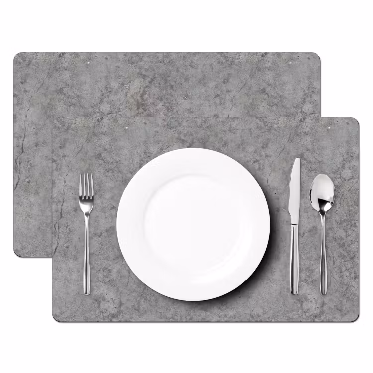 Placemat - 6 stuks - Beton - Antiek - Patronen — 2