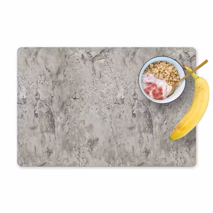 Placemat - 6 stuks - Beton - Grijs - Muur — 1