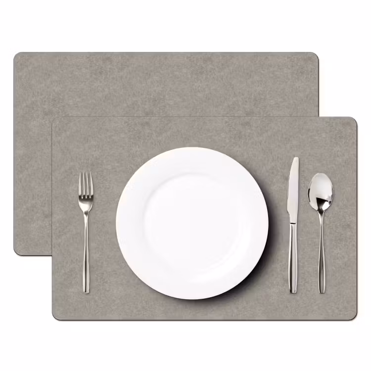 Placemat - 6 stuks - Beton - Grijs - Patronen - Industrieel — 2