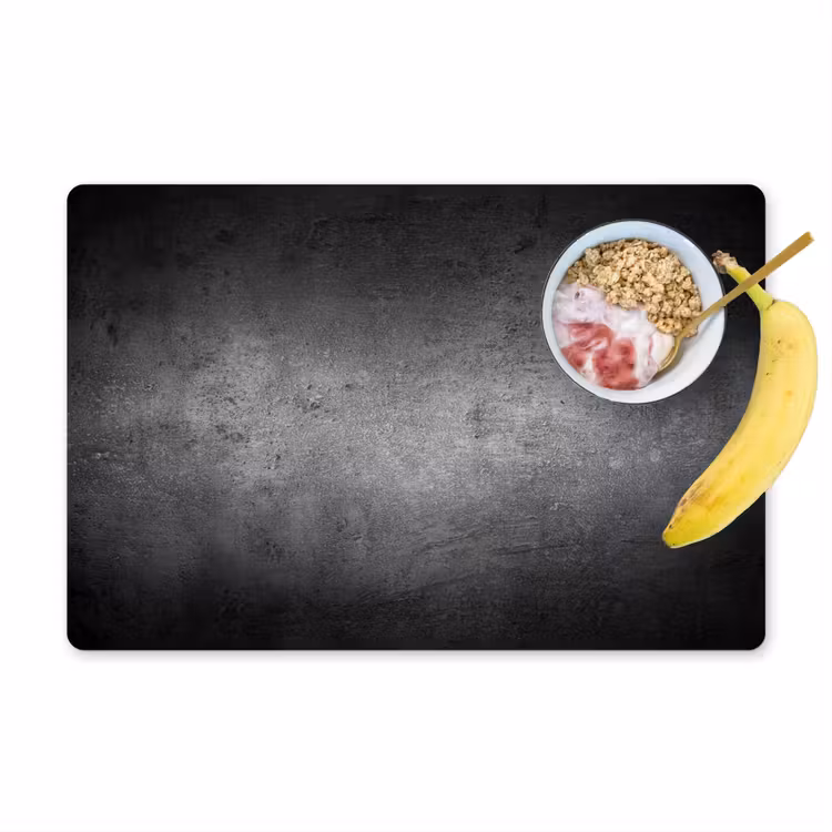 Placemat - 6 stuks - Beton - Grijs - Retro - Cement - Textuur — 1