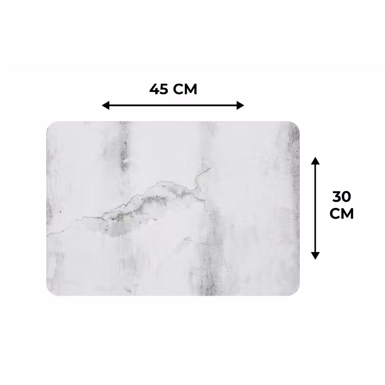 Placemat - 6 stuks - Beton - Grijs - Wit — 3