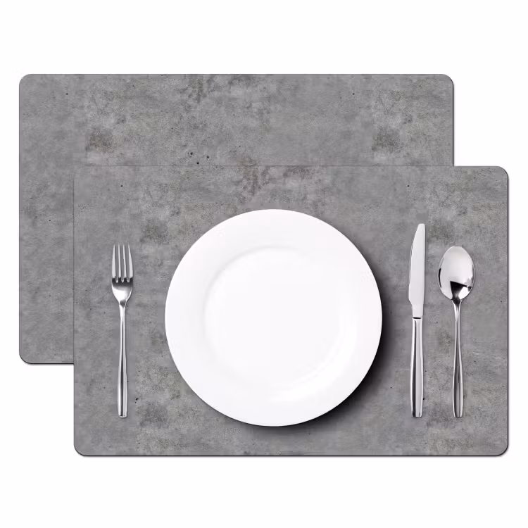 Placemat - 6 stuks - Beton - Industrieel - Patronen — 2