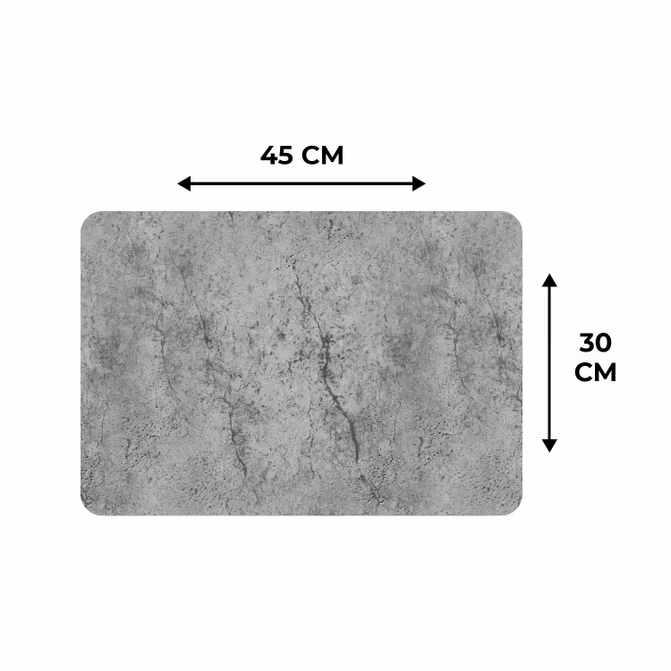 Placemat - 6 stuks - Beton - Muur - Industrieel - Patronen — 3