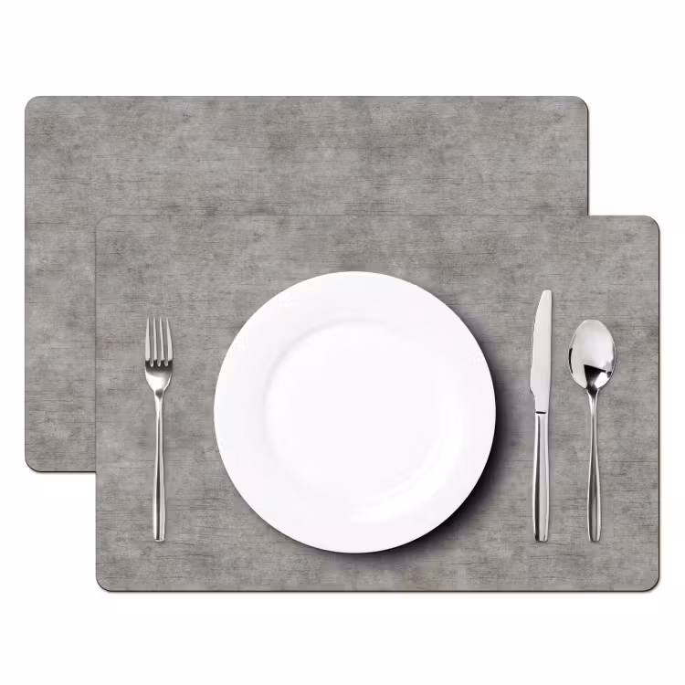 Placemat - 6 stuks - Beton - Muur - Patronen — 2