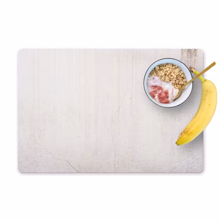 Placemat - 6 stuks - Beton - Muur - Wit — 1