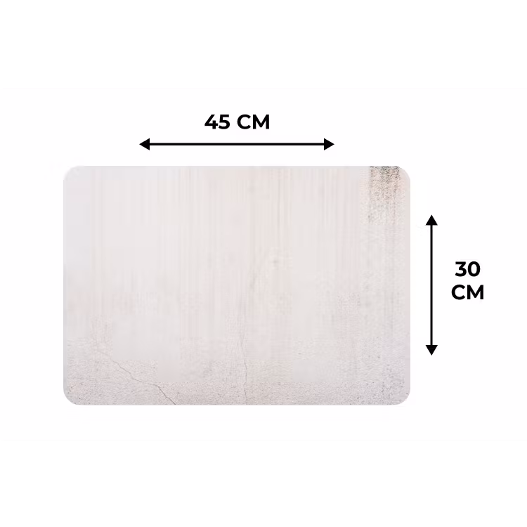 Placemat - 6 stuks - Beton - Muur - Wit — 3