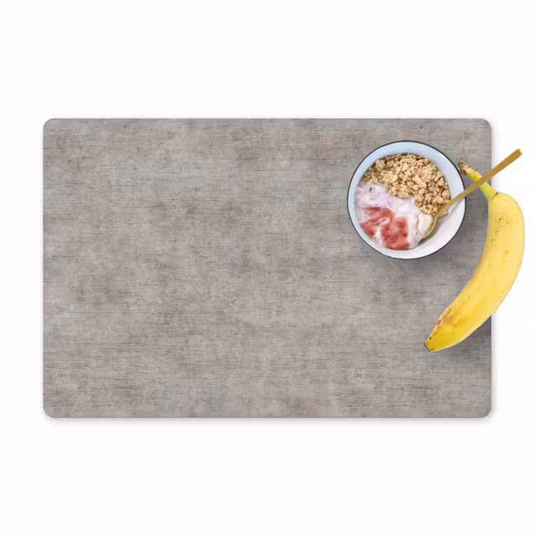 Placemat - 6 stuks - Beton - Oud - Grijs - Patronen — 1