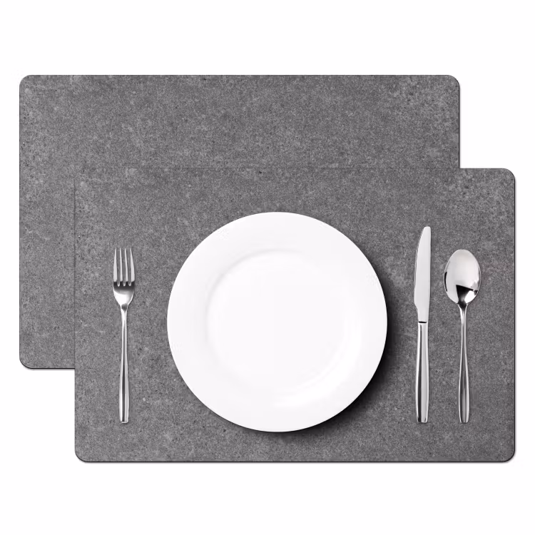 Placemat - 6 stuks - Beton - Patronen - Cement - Vintage - Textuur - Rustiek — 2