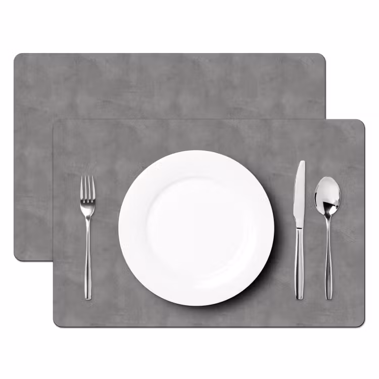 Placemat - 6 stuks - Beton - Structuur - Patroon — 2
