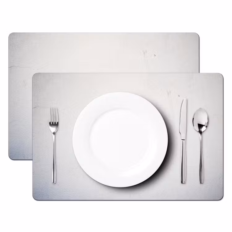 Placemat - 6 stuks - Beton - Wit - Modern — 2