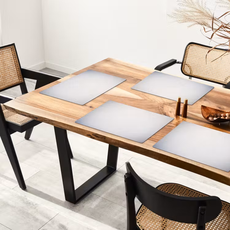 Placemat - 6 stuks - Beton - Wit - Modern — 5