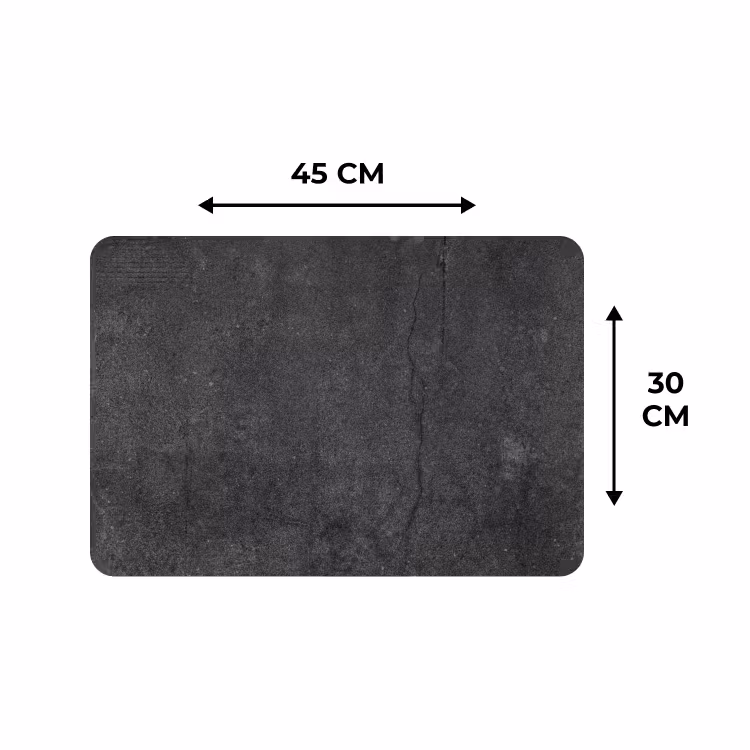 Placemat - 6 stuks - Beton - Zwart - Grijs - Rustiek - Industrieel — 3