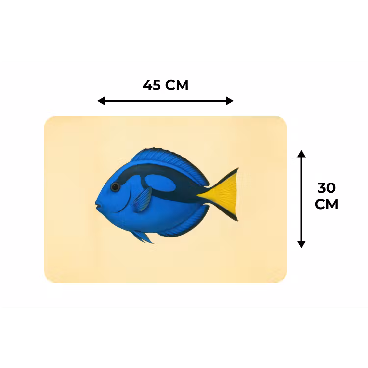 Placemat - 6 stuks - Blauw - Dory - Vis - Staartvin — 3