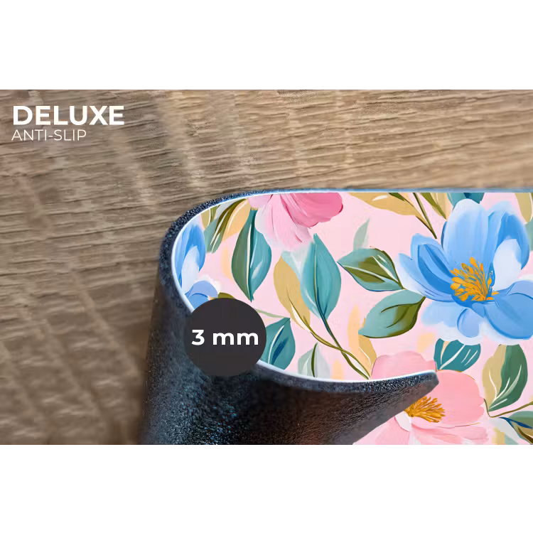 Placemat - 6 stuks - Blauw - Roze - Bloemen — 4