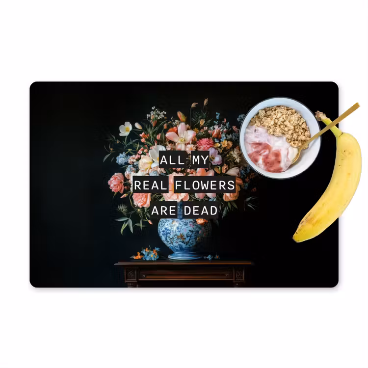 Placemat - 6 stuks - Bloemen - Art - Pastel - Quotes — 1
